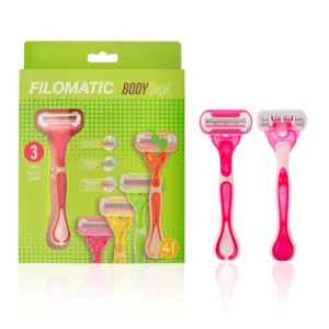 CAJA 4 MAQUINILLAS AFEITAR MUJER FILO 3 BODY DEPIL