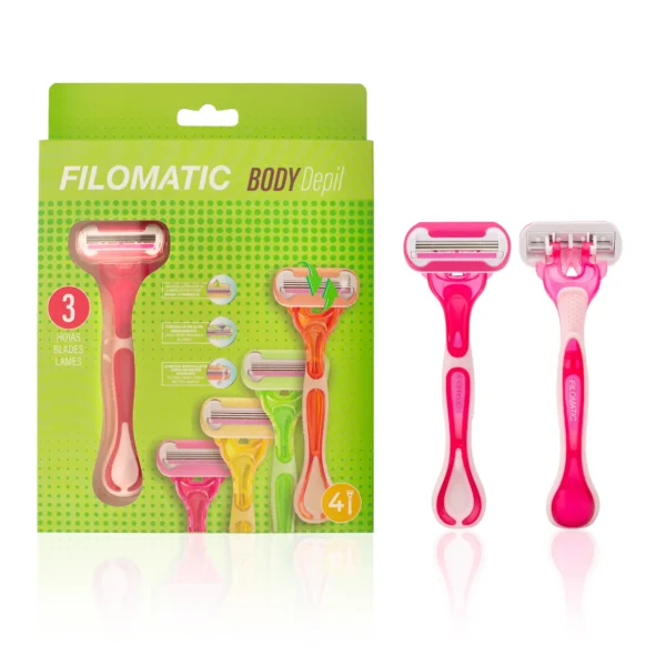 CAJA 4 MAQUINILLAS AFEITAR MUJER FILO 3 BODY DEPIL