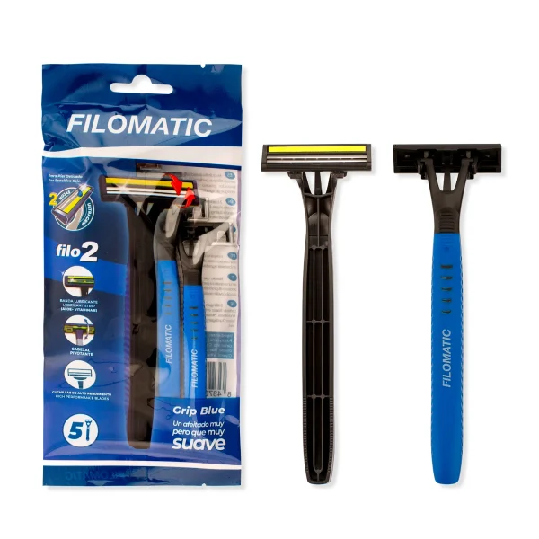 BOLSA 5 MAQUINILLAS FILOMATIC FILO 2 GRIP BLUE