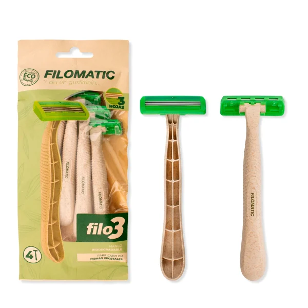 BOLSA PAPEL 4 MAQUINILLAS AFEITAR FILO 3 BIO