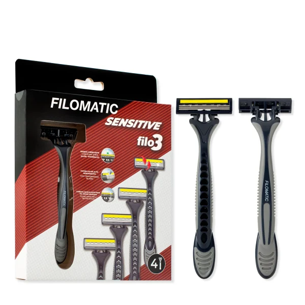 CAJA 4 MAQUINILLAS AFEITAR FILO 3 SENSITIVE